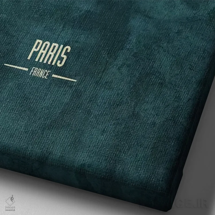 تابلو دکوراتیو منظره خط افق پاریس، فرانسه اثر مایکل تامپست - نمای نزدیک بافت بوم