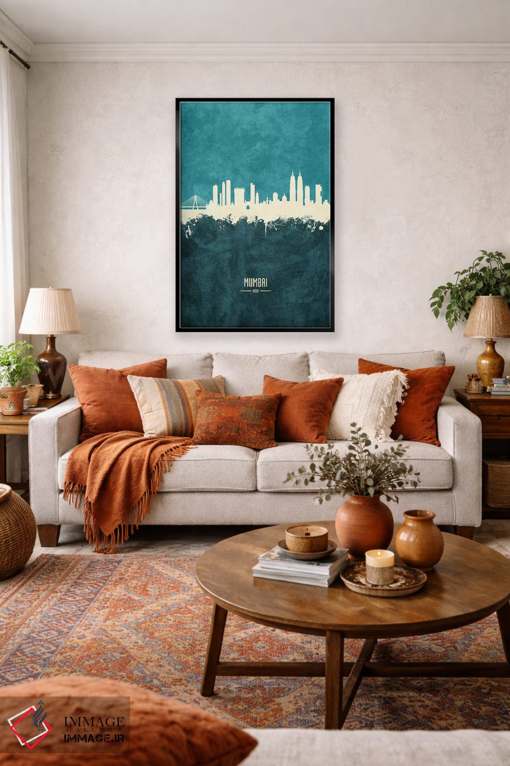 تابلو دکوراتیو خط افق بمبئی، هند اثر مایکل تامپست - D3B