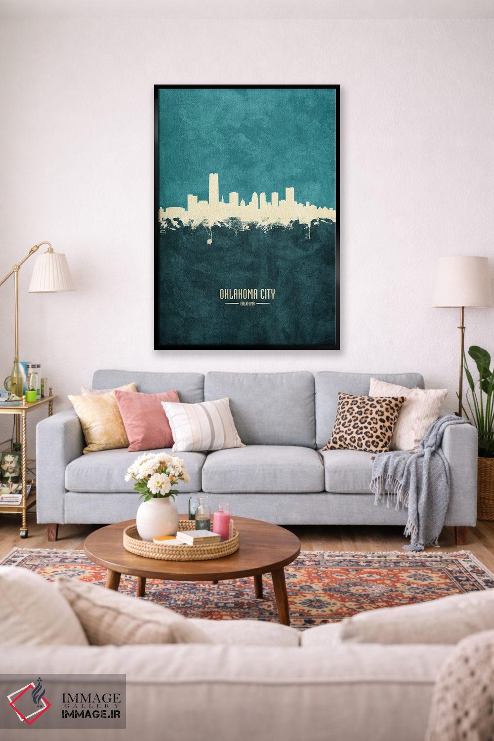 تابلو دکوراتیو منظره خط افق اکلاهما سیتی اثر مایکل تامپست - D2B