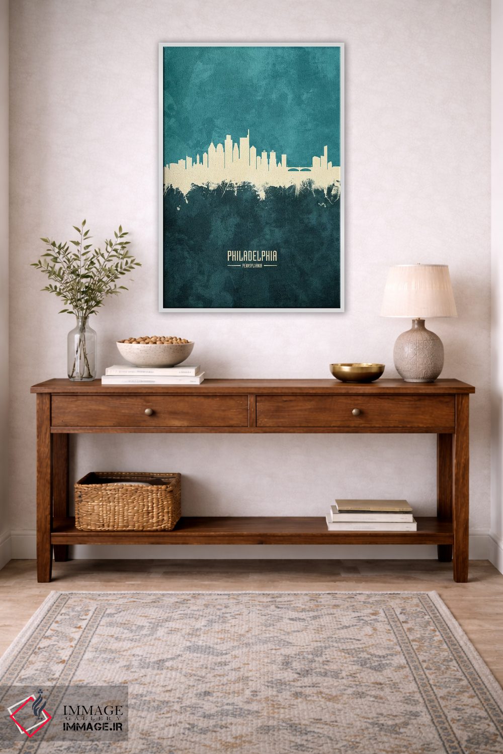 تابلو دکوراتیو منظره خط افق فیلادلفیا، پنسیلوانیا اثر مایکل تامپست - D2W