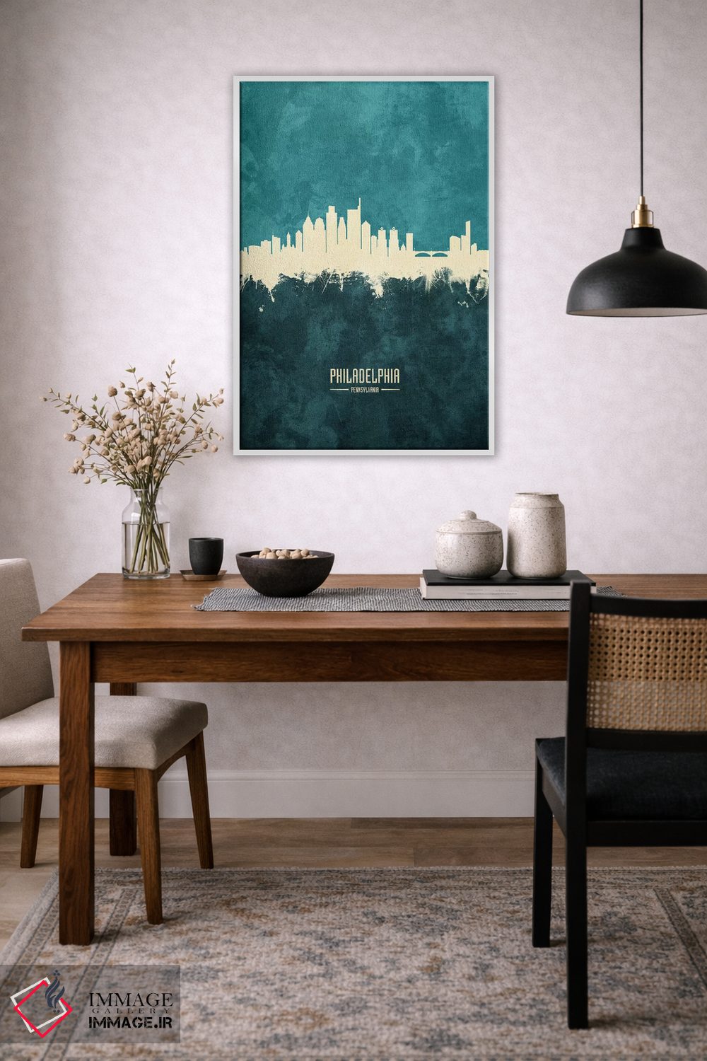 تابلو دکوراتیو منظره خط افق فیلادلفیا، پنسیلوانیا اثر مایکل تامپست - D3W