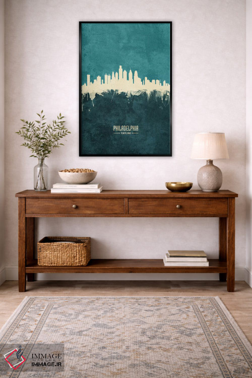 تابلو دکوراتیو منظره خط افق فیلادلفیا، پنسیلوانیا اثر مایکل تامپست - D5B