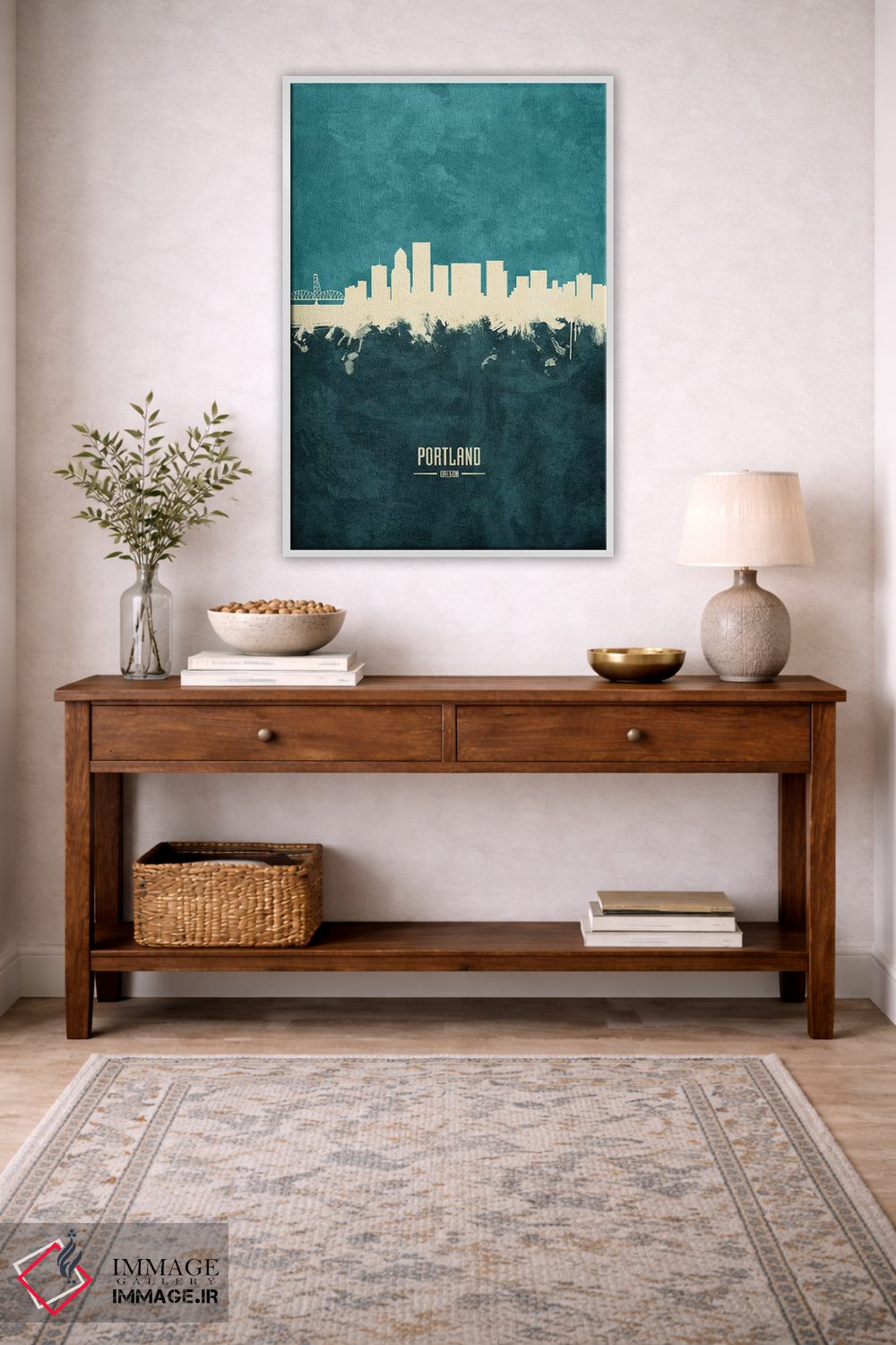 تابلو دکوراتیو افق شهر پورتلند، اورگن اثر مایکل تامپست - D3W