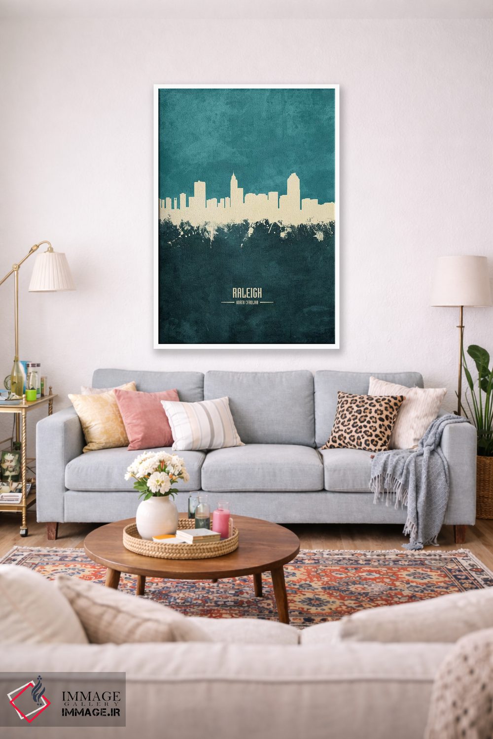 تابلو دکوراتیو افق شهر رالی، کارولینای شمالی اثر مایکل تامپست - D1W