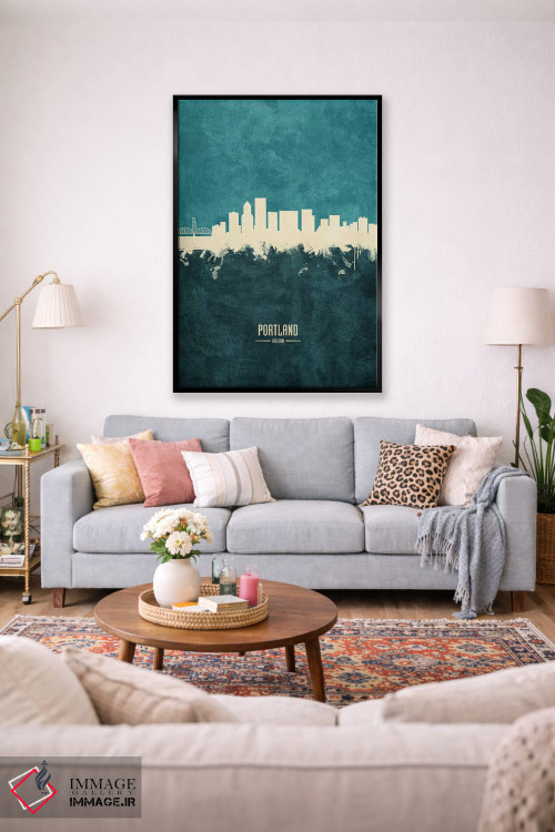 تابلو دکوراتیو افق شهر پورتلند، اورگن اثر مایکل تامپست - D2B