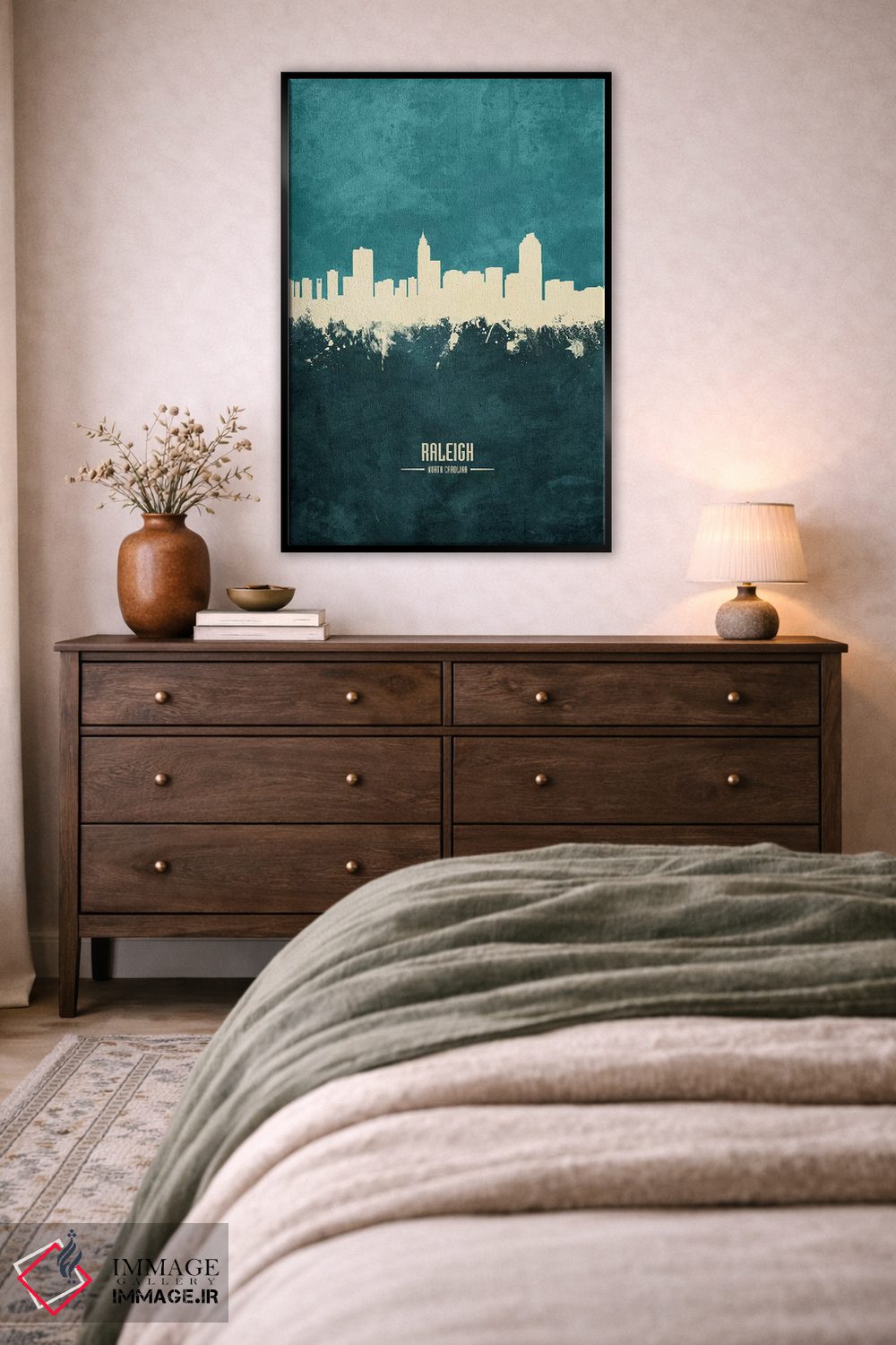 تابلو دکوراتیو افق شهر رالی، کارولینای شمالی اثر مایکل تامپست - D5B