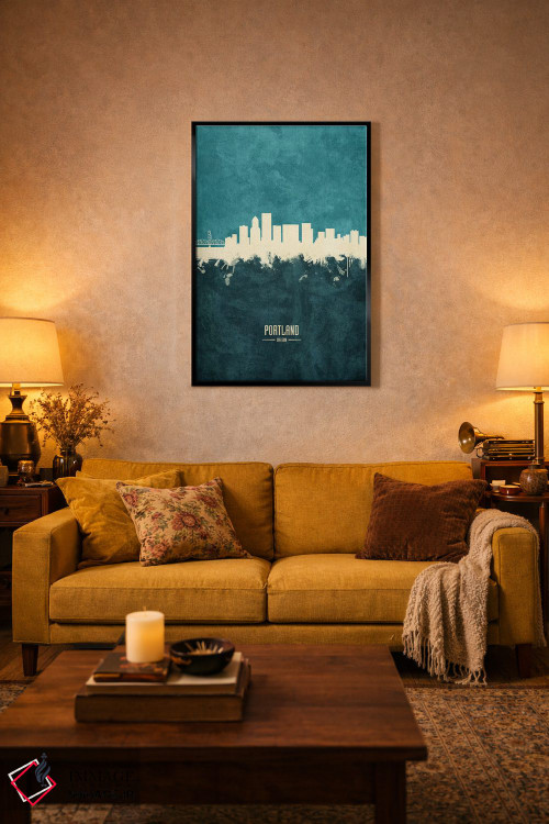 تابلو دکوراتیو افق شهر پورتلند، اورگن اثر مایکل تامپست - D5B