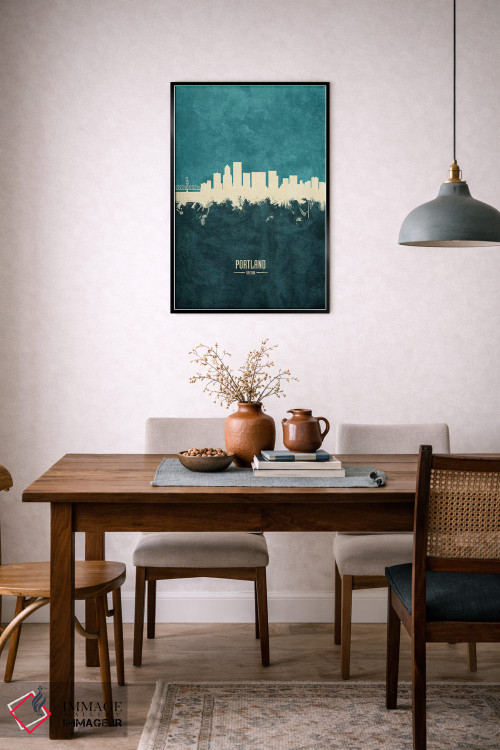 تابلو دکوراتیو افق شهر پورتلند، اورگن اثر مایکل تامپست - D6B