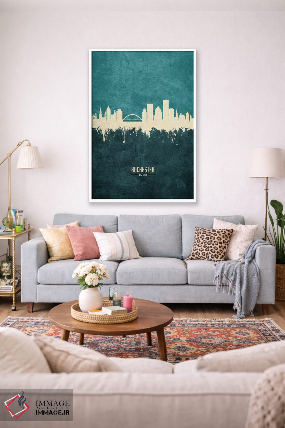 تابلو دکوراتیو افق شهر راچستر، نیویورک اثر مایکل تامپست - D1W
