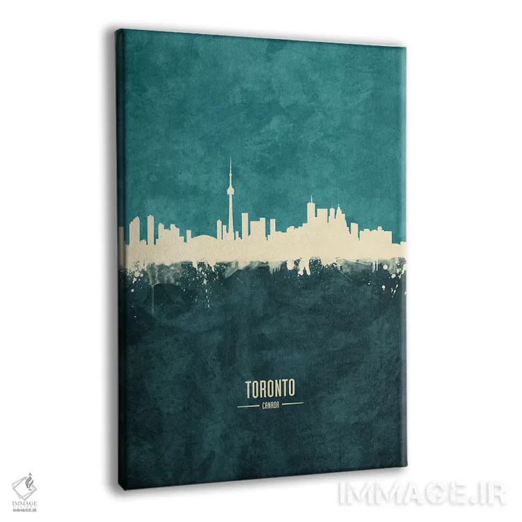 تابلو دکوراتیو افق شهر تورنتو، کانادا اثر مایکل تامپست - نمای پرسپکتیو محصول