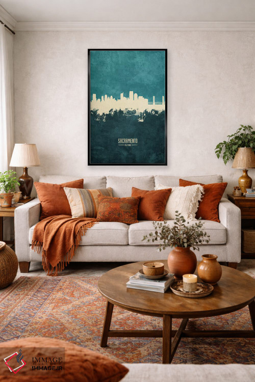 تابلو دکوراتیو افق شهر ساکرامنتو، کالیفرنیا اثر مایکل تامپست - D4B