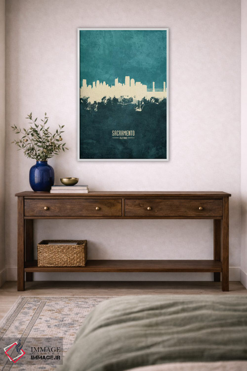 تابلو دکوراتیو افق شهر ساکرامنتو، کالیفرنیا اثر مایکل تامپست - D3W