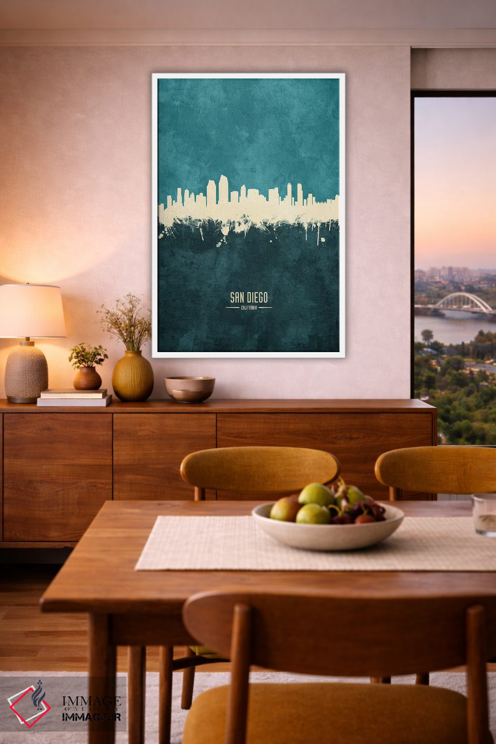 تابلو دکوراتیو افق شهر سن دیه گو، کالیفرنیا اثر مایکل تامپست - D5W