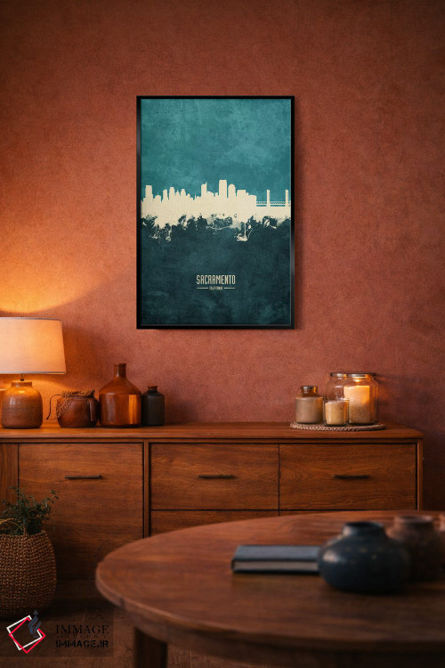 تابلو دکوراتیو افق شهر ساکرامنتو، کالیفرنیا اثر مایکل تامپست - D6B