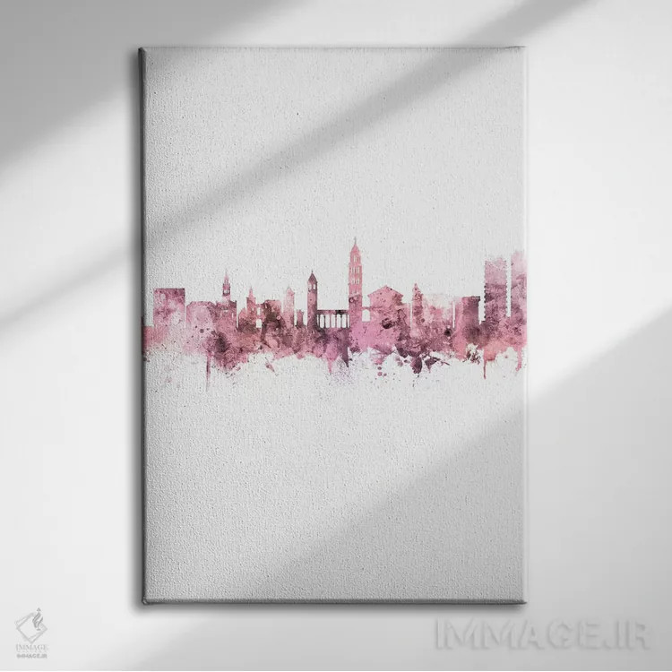 تابلو دکوراتیو منظره خط افق اسپلیت، کرواسی اثر مایکل تامپست - نمای روبهرو روی دیوار