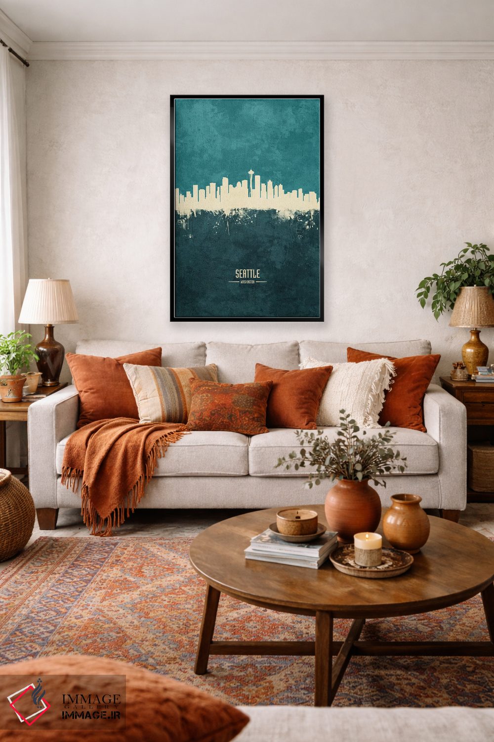 تابلو دکوراتیو افق شهر سیاتل، واشنگتن اثر مایکل تامپست - D3B