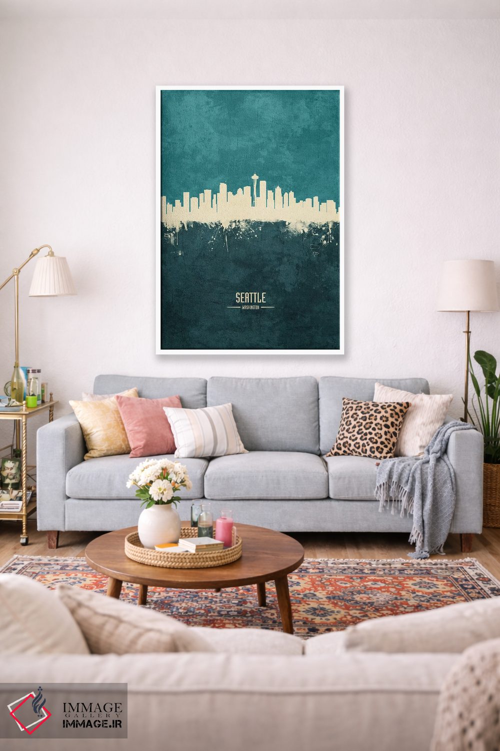 تابلو دکوراتیو افق شهر سیاتل، واشنگتن اثر مایکل تامپست - D1W