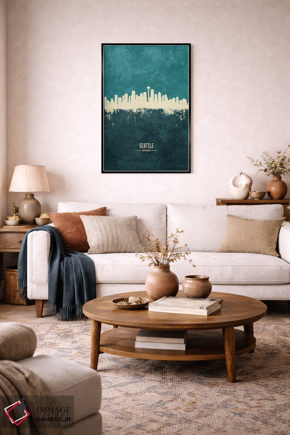 تابلو دکوراتیو افق شهر سیاتل، واشنگتن اثر مایکل تامپست - D4B