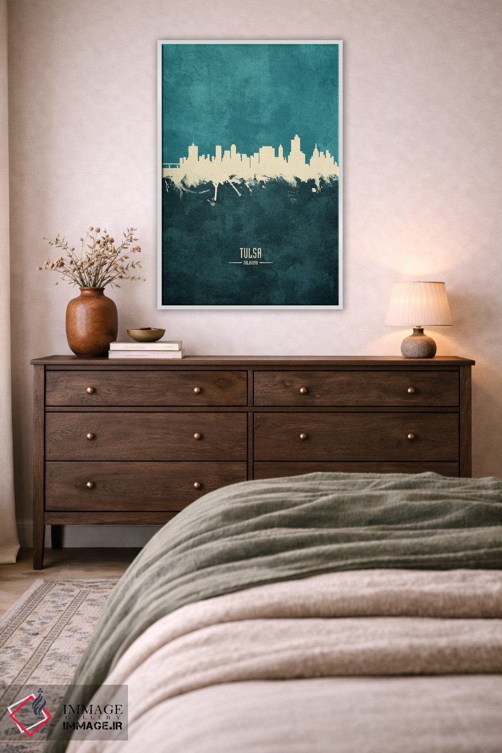 تابلو دکوراتیو افق شهر تالسا، اکلاهما اثر مایکل تامپست - D3W