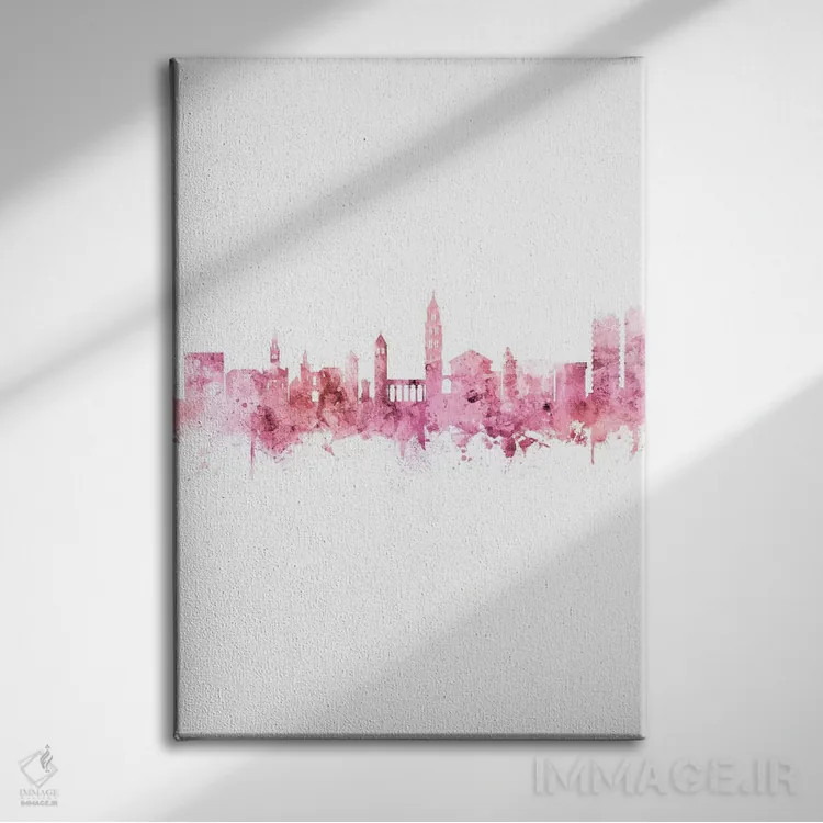 تابلو دکوراتیو منظره خط افق اسپلیت، کرواسی اثر مایکل تامپست - نمای روبهرو روی دیوار