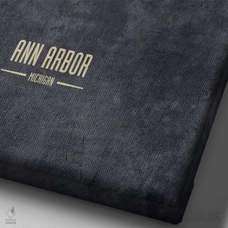 تابلو دکوراتیو منظره خط افق ان آربر میشیگان اثر مایکل تامپست - نمای نزدیک بافت بوم