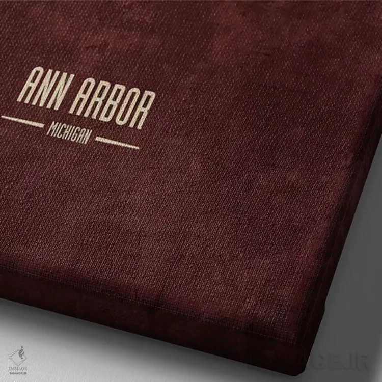 تابلو دکوراتیو منظره خط افق ان آربر میشیگان اثر مایکل تامپست - نمای نزدیک بافت بوم