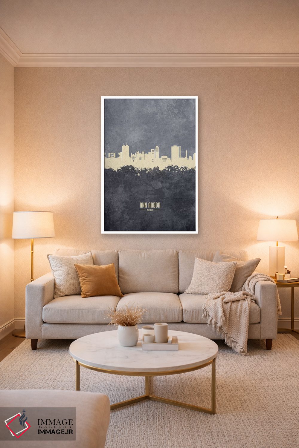 تابلو دکوراتیو منظره خط افق ان آربر میشیگان اثر مایکل تامپست - D2W