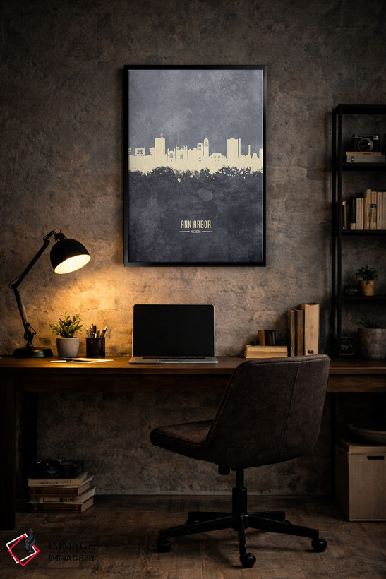 تابلو دکوراتیو منظره خط افق ان آربر میشیگان اثر مایکل تامپست - D6B