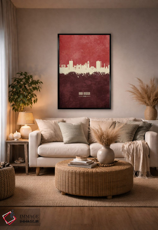 تابلو دکوراتیو منظره خط افق ان آربر میشیگان اثر مایکل تامپست - D3B