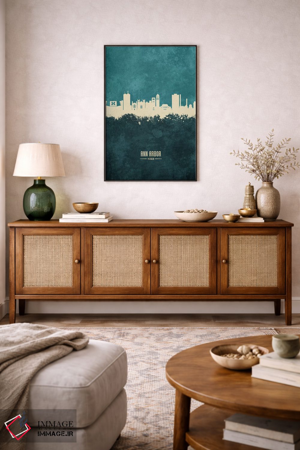 تابلو دکوراتیو منظره خط افق ان آربر میشیگان اثر مایکل تامپست - D3B