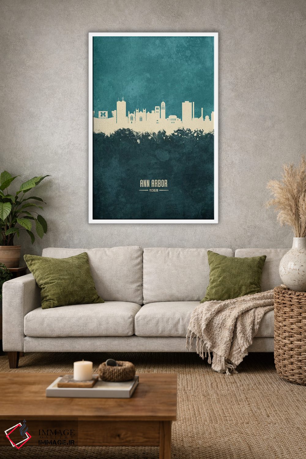 تابلو دکوراتیو منظره خط افق ان آربر میشیگان اثر مایکل تامپست - D1W