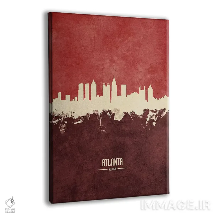 تابلو دکوراتیو منظره خط افق آتلانتا جورجیا اثر مایکل تامپست - نمای پرسپکتیو محصول