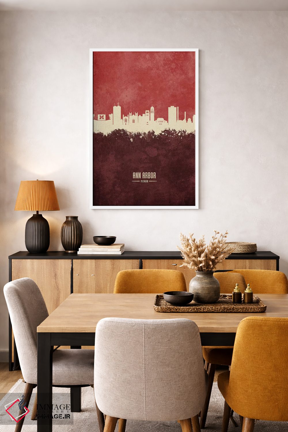 تابلو دکوراتیو منظره خط افق ان آربر میشیگان اثر مایکل تامپست - D4W