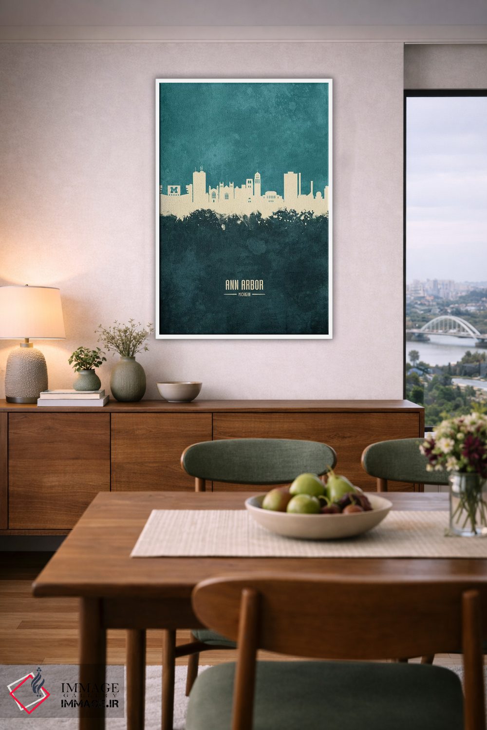 تابلو دکوراتیو منظره خط افق ان آربر میشیگان اثر مایکل تامپست - D6W