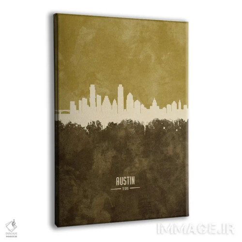 تابلو دکوراتیو منظره خط افق آستین تگزاس اثر مایکل تامپست - نمای پرسپکتیو محصول
