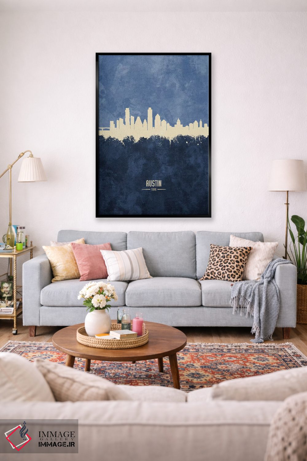 تابلو دکوراتیو منظره خط افق آستین تگزاس اثر مایکل تامپست - D1B