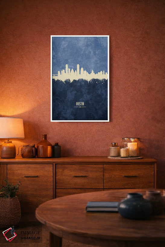 تابلو دکوراتیو منظره خط افق آستین تگزاس اثر مایکل تامپست - D2W