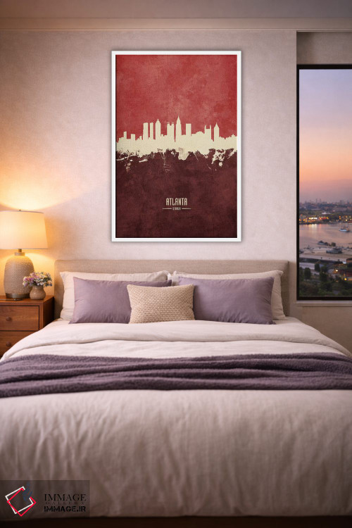 تابلو دکوراتیو منظره خط افق آتلانتا جورجیا اثر مایکل تامپست - D3W