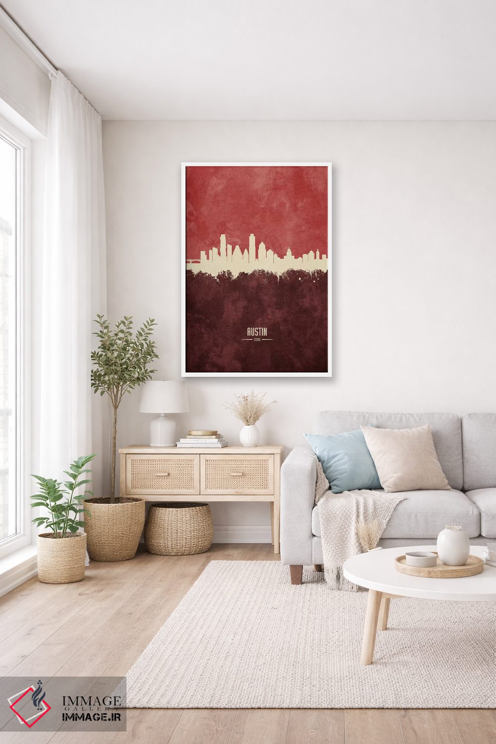 تابلو دکوراتیو منظره خط افق آستین تگزاس اثر مایکل تامپست - D2W