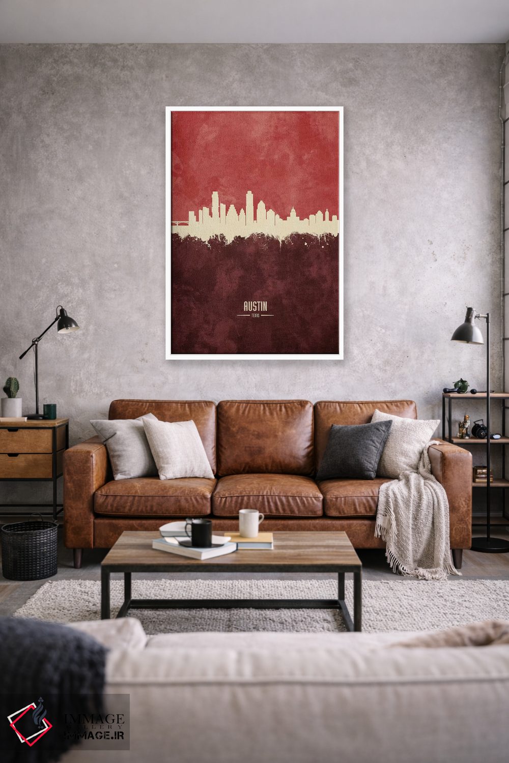 تابلو دکوراتیو منظره خط افق آستین تگزاس اثر مایکل تامپست - D1W