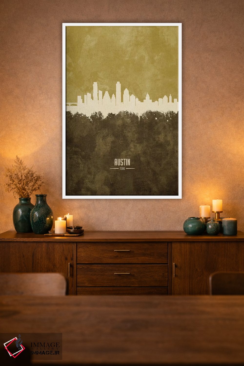 تابلو دکوراتیو منظره خط افق آستین تگزاس اثر مایکل تامپست - D1W