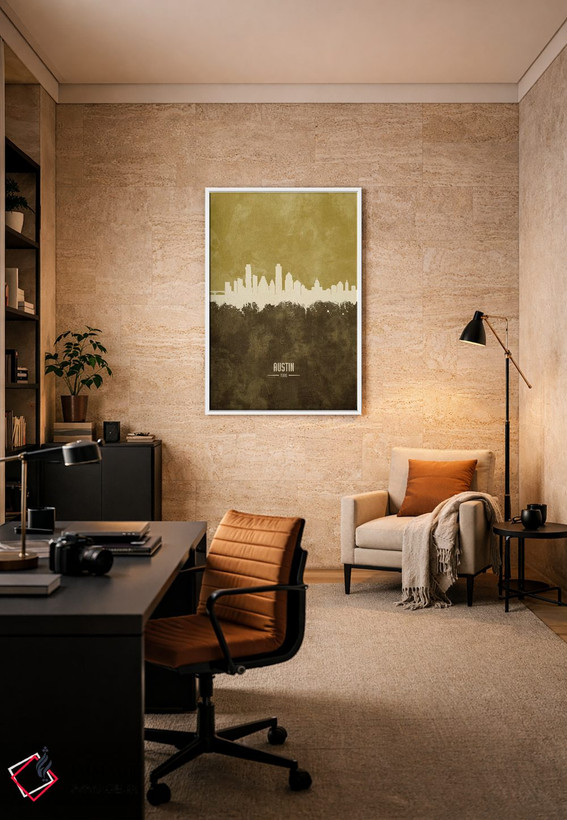 تابلو دکوراتیو منظره خط افق آستین تگزاس اثر مایکل تامپست - D5W
