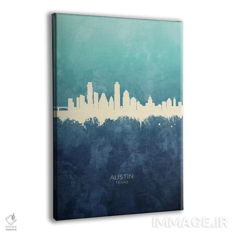 تابلو دکوراتیو منظره خط افق آستین تگزاس اثر مایکل تامپست - نمای پرسپکتیو محصول