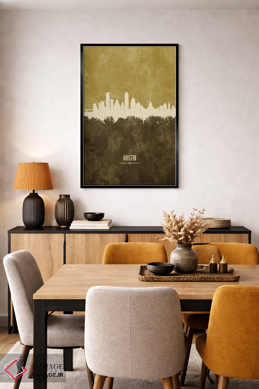 تابلو دکوراتیو منظره خط افق آستین تگزاس اثر مایکل تامپست - D6B