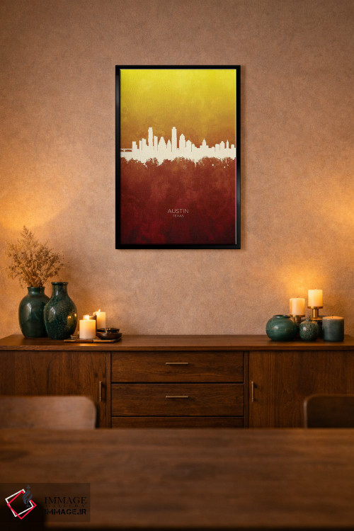 تابلو دکوراتیو منظره خط افق آستین تگزاس اثر مایکل تامپست - D2B