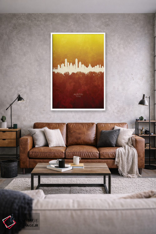 تابلو دکوراتیو منظره خط افق آستین تگزاس اثر مایکل تامپست - D1W