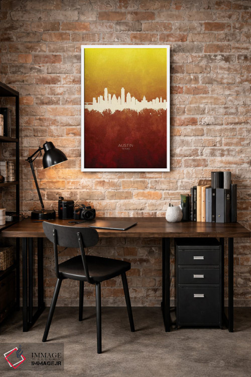 تابلو دکوراتیو منظره خط افق آستین تگزاس اثر مایکل تامپست - D3W