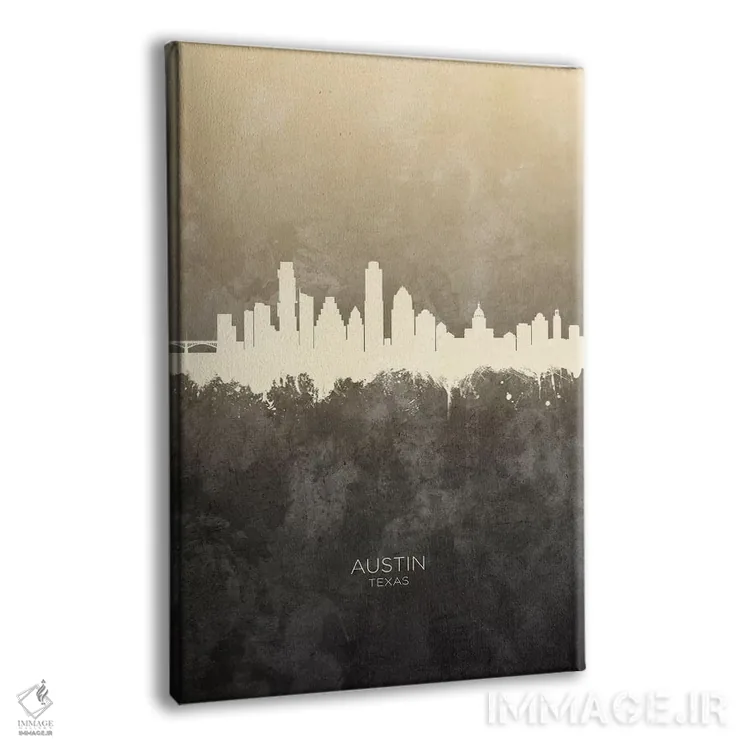 تابلو دکوراتیو منظره خط افق آستین تگزاس اثر مایکل تامپست - نمای پرسپکتیو محصول