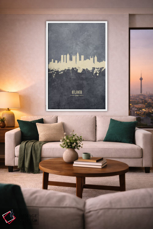 تابلو دکوراتیو منظره خط افق آتلانتا جورجیا اثر مایکل تامپست - D1W