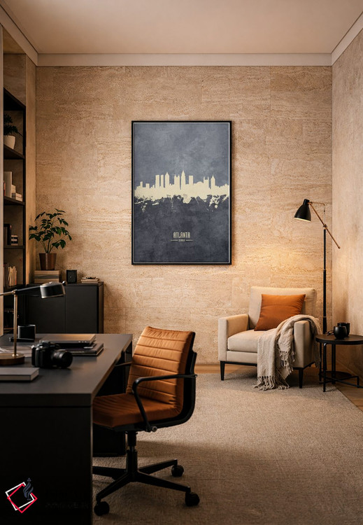 تابلو دکوراتیو منظره خط افق آتلانتا جورجیا اثر مایکل تامپست - D6B